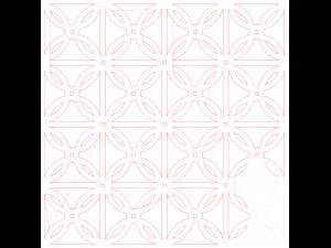 10 DXF File CNC g-code Industrial Laser DECORATIVE PANEL SQUARE Plasma Nr0694 3D Model