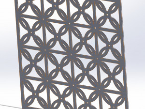 10 DXF File CNC g-code Industrial Laser DECORATIVE PANEL SQUARE Plasma Nr0694 Modelo 3D