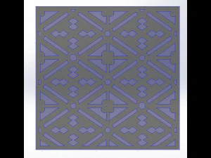 10 DXF File CNC g-code Industrial Laser DECORATIVE PANEL SQUARE Plasma Nr0694 3D Model