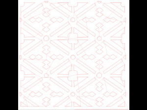 10 DXF File CNC g-code Industrial Laser DECORATIVE PANEL SQUARE Plasma Nr0694 Modelo 3D