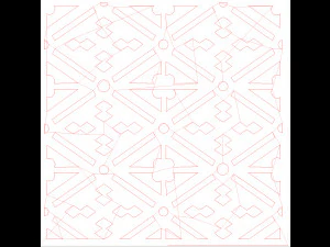 10 DXF File CNC g-code Industrial Laser DECORATIVE PANEL SQUARE Plasma Nr0694 3D Model