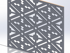 10 DXF File CNC g-code Industrial Laser DECORATIVE PANEL SQUARE Plasma Nr0694 Modelo 3D