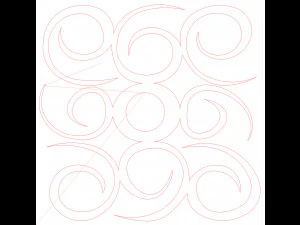 10 DXF File CNC g-code Industrial Laser DECORATIVE PANEL SQUARE Plasma Nr0694 3D Model