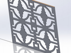 10 DXF File CNC g-code Industrial Laser DECORATIVE PANEL SQUARE Plasma Nr0694 Modelo 3D