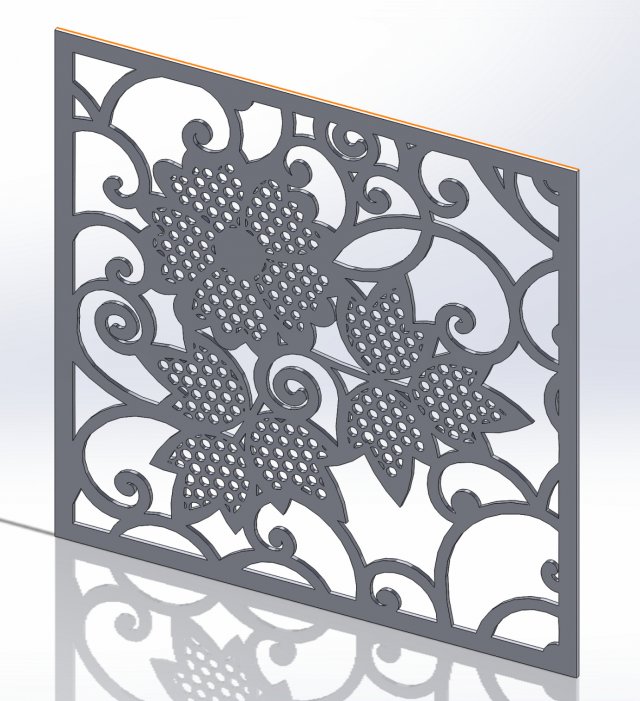 10 DXF File CNC g-code Industrial Laser DECORATIVE PANEL SQUARE Plasma Nr0695 3D Модель .c4d .max .obj .3ds .fbx .stl .blend 
