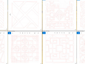 10 DXF File CNC g-code Industrial Laser DECORATIVE PANEL SQUARE Plasma Nr0695 3D Модель