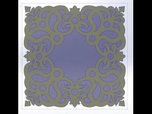 10 DXF File CNC g-code Industrial Laser DECORATIVE PANEL SQUARE Plasma Nr0695 3D Модель