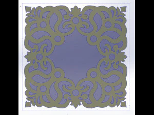 10 DXF File CNC g-code Industrial Laser DECORATIVE PANEL SQUARE Plasma Nr0695 3D Model