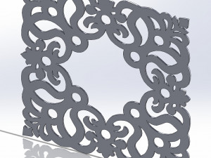 10 DXF File CNC g-code Industrial Laser DECORATIVE PANEL SQUARE Plasma Nr0695 3D Модель