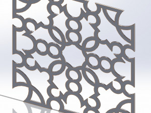 10 DXF File CNC g-code Industrial Laser DECORATIVE PANEL SQUARE Plasma Nr0695 3D Модель