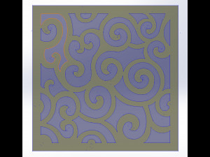10 DXF File CNC g-code Industrial Laser DECORATIVE PANEL SQUARE Plasma Nr0695 3D Модель