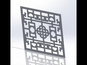 10 DXF File CNC g-code Industrial Laser DECORATIVE PANEL SQUARE Plasma Nr0695 3D Модель