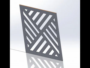 10 DXF File CNC g-code Industrial Laser DECORATIVE PANEL SQUARE Plasma Nr0695 3D Model