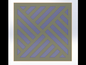 10 DXF File CNC g-code Industrial Laser DECORATIVE PANEL SQUARE Plasma Nr0695 3D Модель