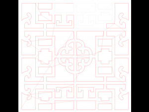 10 DXF File CNC g-code Industrial Laser DECORATIVE PANEL SQUARE Plasma Nr0695 3D Модель