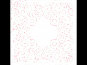 10 DXF File CNC g-code Industrial Laser DECORATIVE PANEL SQUARE Plasma Nr0695 3D Модель