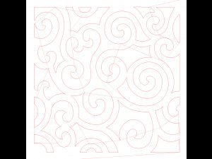 10 DXF File CNC g-code Industrial Laser DECORATIVE PANEL SQUARE Plasma Nr0695 3D Модель