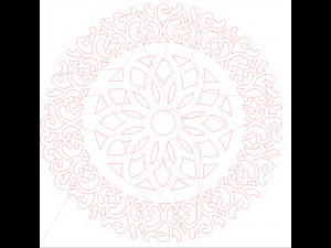 22 DXF ファイル CNC 2 G コード産業用レーザー カット ルーター ビニール ラウンド マンダラ Nr0696 3Dモデル
