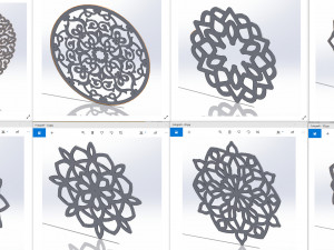 22 DXF file CNC 2 G-CODE Industrial Laser Cut Router Vinil Round Mandala Nr0696 Modèle 3D