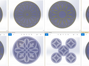 22 DXF file CNC 2 G-CODE Industrial Laser Cut Router Vinil Round Mandala Nr0696 Modèle 3D