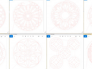 22 DXF file CNC 2 G-CODE Industrial Laser Cut Router Vinil Round Mandala Nr0696 Modèle 3D