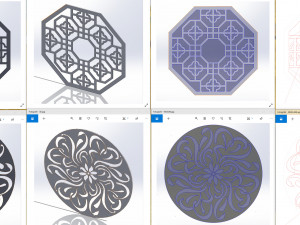 22 DXF file CNC 2 G-CODE Industrial Laser Cut Router Vinil Round Mandala Nr0696 Modèle 3D