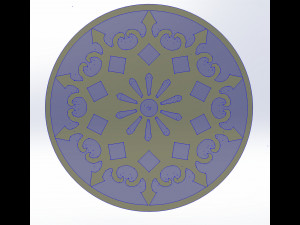 22 DXF file CNC 2 G-CODE Industrial Laser Cut Router Vinil Round Mandala Nr0696 Modèle 3D