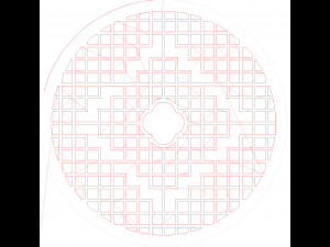 22 DXF file CNC 2 G-CODE Industrial Laser Cut Router Vinil Round Mandala Nr0696 Modèle 3D