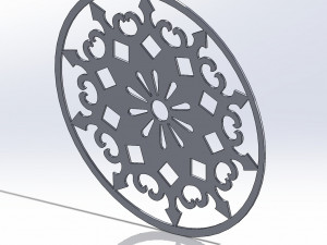 22 DXF file CNC 2 G-CODE Industrial Laser Cut Router Vinil Round Mandala Nr0696 Modèle 3D