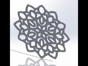 22 DXF file CNC 2 G-CODE Industrial Laser Cut Router Vinil Round Mandala Nr0696 Modèle 3D