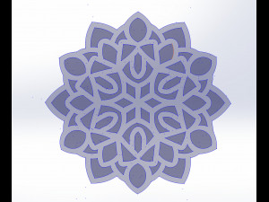 22 DXF file CNC 2 G-CODE Industrial Laser Cut Router Vinil Round Mandala Nr0696 Modèle 3D