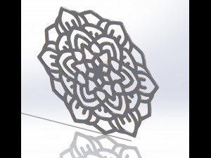 22 DXF file CNC 2 G-CODE Industrial Laser Cut Router Vinil Round Mandala Nr0696 Modèle 3D