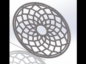 22 DXF file CNC 2 G-CODE Industrial Laser Cut Router Vinil Round Mandala Nr0696 Modèle 3D