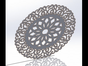 22 DXF file CNC 2 G-CODE Industrial Laser Cut Router Vinil Round Mandala Nr0696 Modèle 3D
