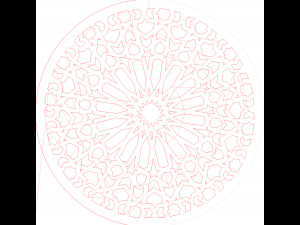 22 DXF file CNC 2 G-CODE Industrial Laser Cut Router Vinil Round Mandala Nr0696 Modèle 3D