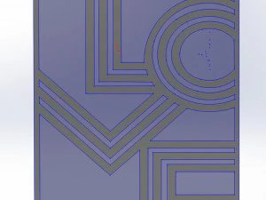 9 DXF file CNC 2 G-CODE Industrial Laser Cut Router Vinil LOVE AMORE Nr0697 3D Model