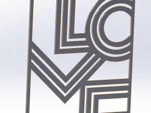9 DXF file CNC 2 G-CODE Industrial Laser Cut Router Vinil LOVE AMORE Nr0697 Modello 3D