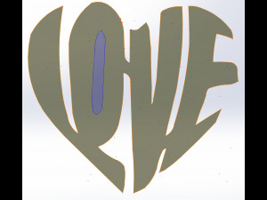 9 DXF file CNC 2 G-CODE Industrial Laser Cut Router Vinil LOVE AMORE Nr0697 Modello 3D