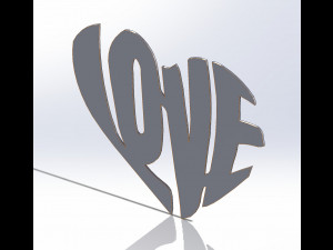 9 DXF file CNC 2 G-CODE Industrial Laser Cut Router Vinil LOVE AMORE Nr0697 Modello 3D