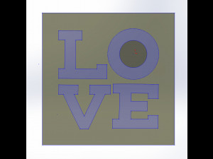 9 DXF file CNC 2 G-CODE Industrial Laser Cut Router Vinil LOVE AMORE Nr0697 Modello 3D