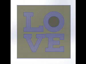 9 DXF file CNC 2 G-CODE Industrial Laser Cut Router Vinil LOVE AMORE Nr0697 3D Model