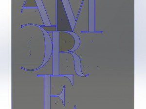 9 DXF file CNC 2 G-CODE Industrial Laser Cut Router Vinil LOVE AMORE Nr0697 Modello 3D