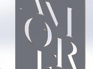 9 DXF file CNC 2 G-CODE Industrial Laser Cut Router Vinil LOVE AMORE Nr0697 3D Model