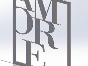 9 DXF file CNC 2 G-CODE Industrial Laser Cut Router Vinil LOVE AMORE Nr0697 Modello 3D