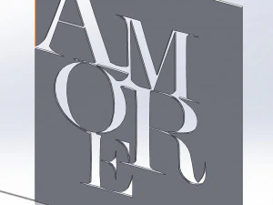 9 DXF file CNC 2 G-CODE Industrial Laser Cut Router Vinil LOVE AMORE Nr0697 3D Model