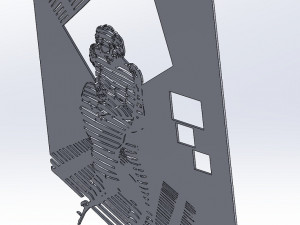 5 DXF File CNC g-code Industrial Laser Cut DECORATIVE PANEL WALL ART Nr0700 3D-Modell