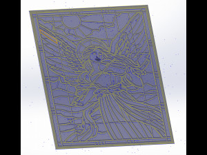 8 DXF File CNC g-code Industrial Laser Cut ANGEL Nr1 decorative PANEL Nr0710 3D-Modell