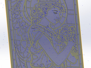 8 DXF File CNC g-code Industrial Laser Cut ANGEL Nr1 decorative PANEL Nr0710 3D-Modell