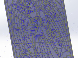 8 DXF File CNC g-code Industrial Laser Cut ANGEL Nr1 decorative PANEL Nr0710 3D-Modell