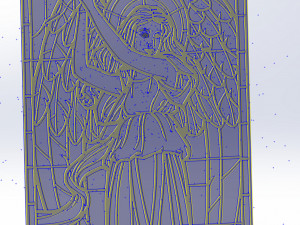 8 DXF File CNC g-code Industrial Laser Cut ANGEL Nr1 decorative PANEL Nr0710 3D-Modell